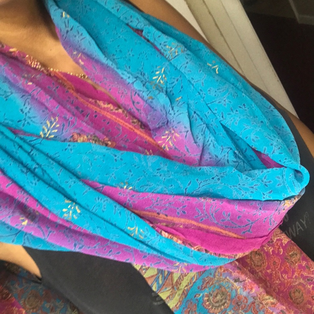Long colorful scarf